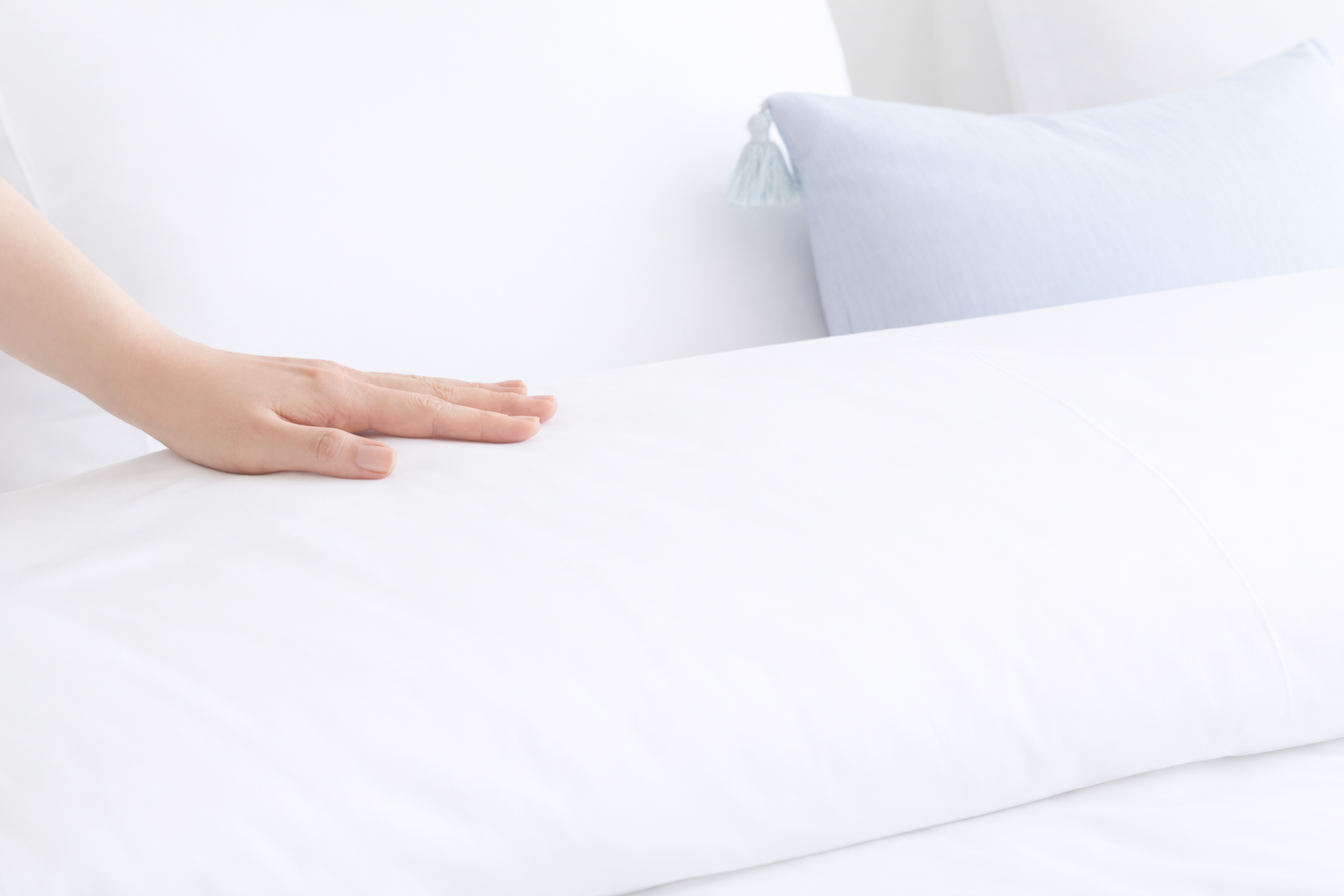 고밀도 퍼케일 원단의 촘촘한 조직감